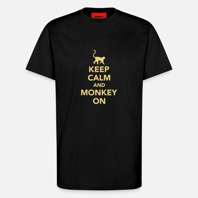 Affe - T-Shirt - made by SPREAD - SOLID BLACK