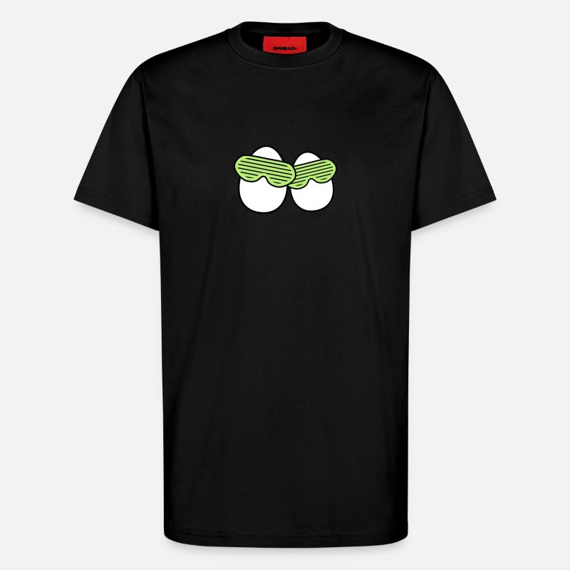 Funky Eggs - T-Shirt - made by SPREAD - SOLID BLACK