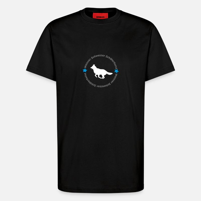 Weisser Schweizer Schäferhund - T-Shirt - made by SPREAD - SOLID BLACK