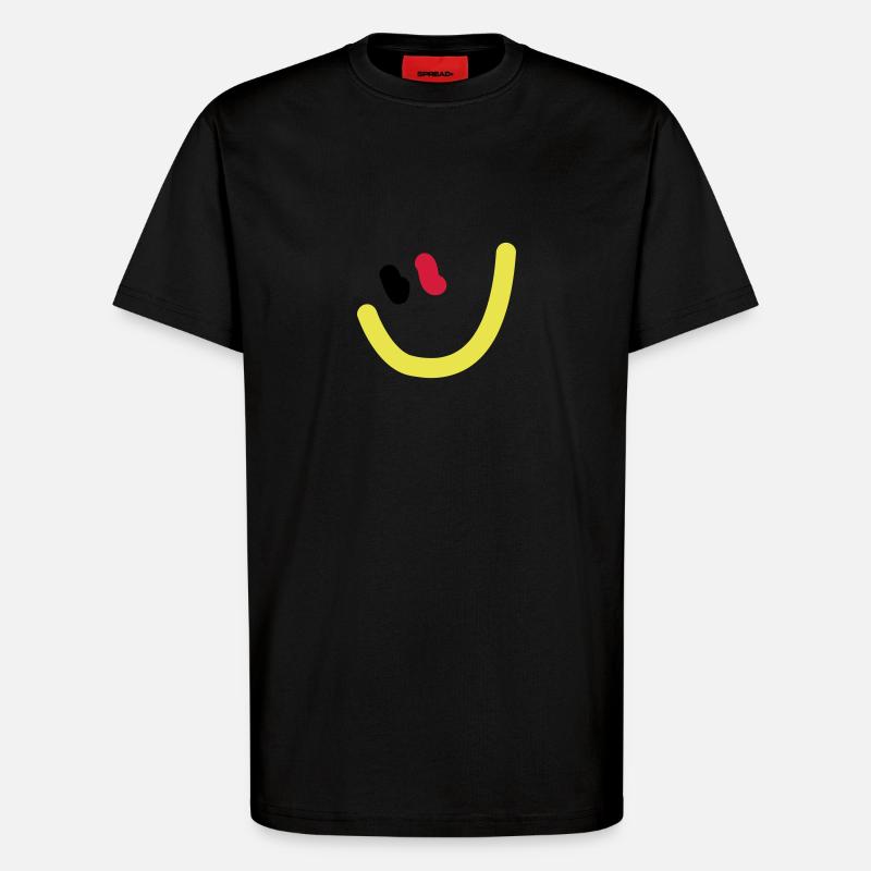 EM2018 DE (Smiley) - T-Shirt - made by SPREAD - SOLID BLACK