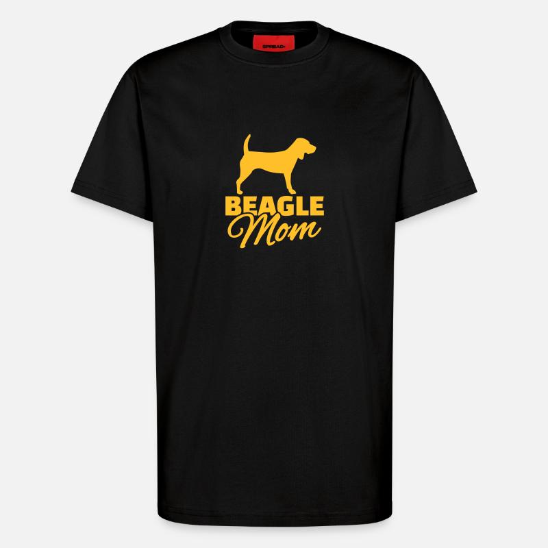 Beagle - T-Shirt - made by SPREAD - SOLID BLACK