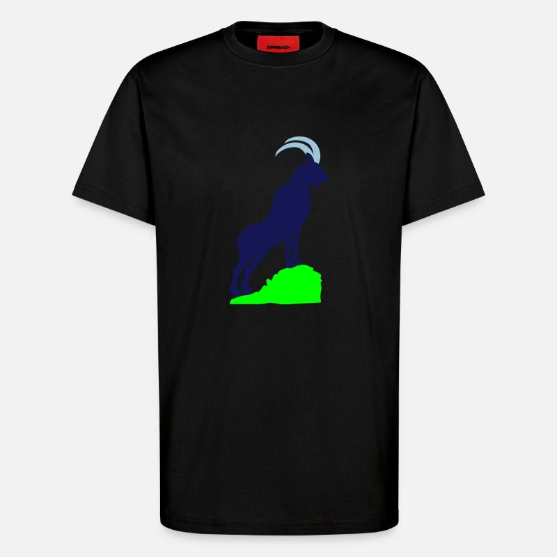steinbock 02 - T-Shirt - made by SPREAD - SOLID BLACK