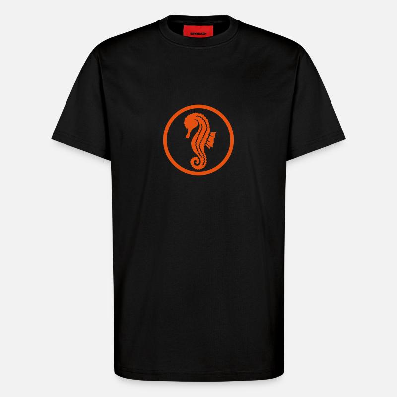 Seepferdchen - T-Shirt - made by SPREAD - SOLID BLACK