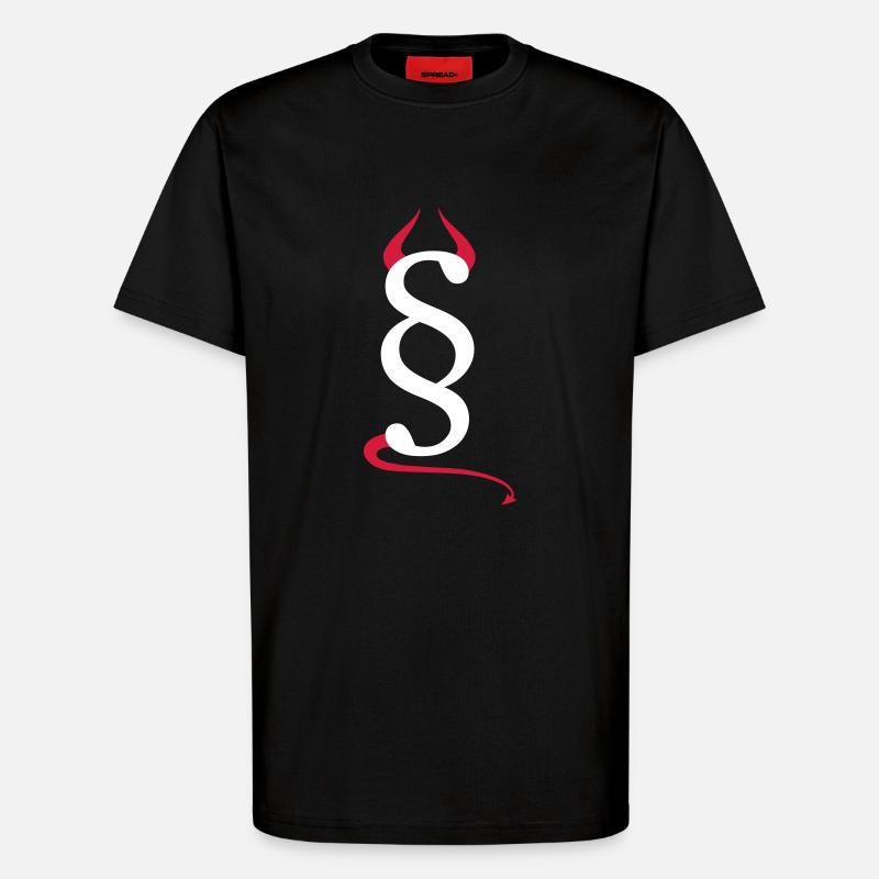 Devils paragraphe - T-shirt bio décontracté fabriqué en UE - SOLID BLACK