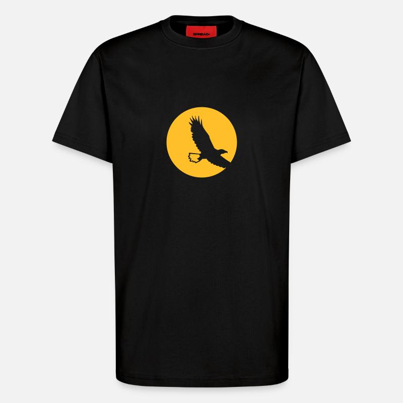 Eagle - T-Shirt - made by SPREAD - SOLID BLACK