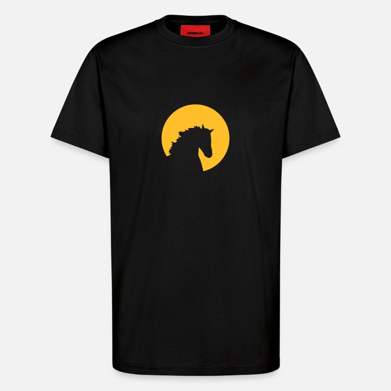 Pferd - T-Shirt - made by SPREAD - SOLID BLACK