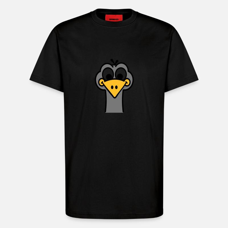 Strauß - T-Shirt - made by SPREAD - SOLID BLACK