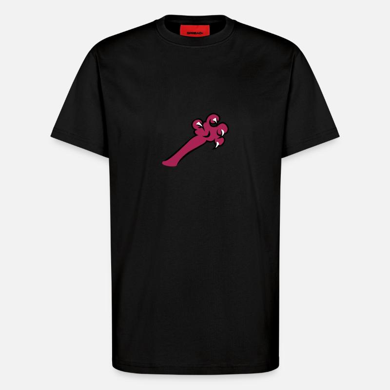 griffes / griffes (3c) - T-shirt bio décontracté fabriqué en UE - SOLID BLACK