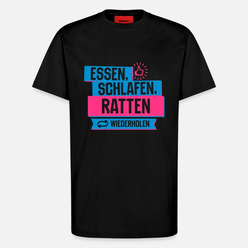 Hobby Ratten - T-Shirt - made by SPREAD - SOLID BLACK