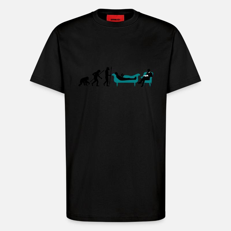 evolution_therapeut_psychologe_11_2016_b - T-Shirt - made by SPREAD - SOLID BLACK