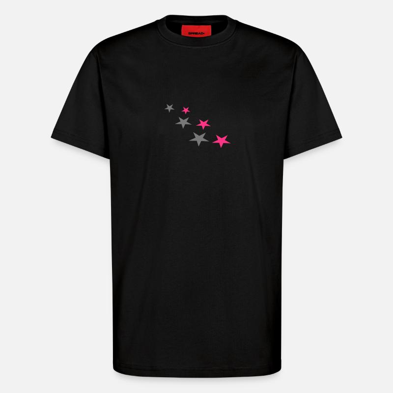 Sterne - T-Shirt - made by SPREAD - SOLID BLACK