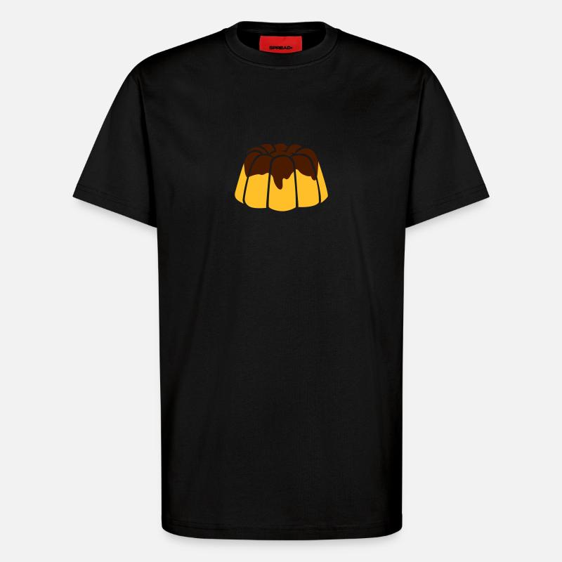 Pudding - T-Shirt - made by SPREAD - SOLID BLACK