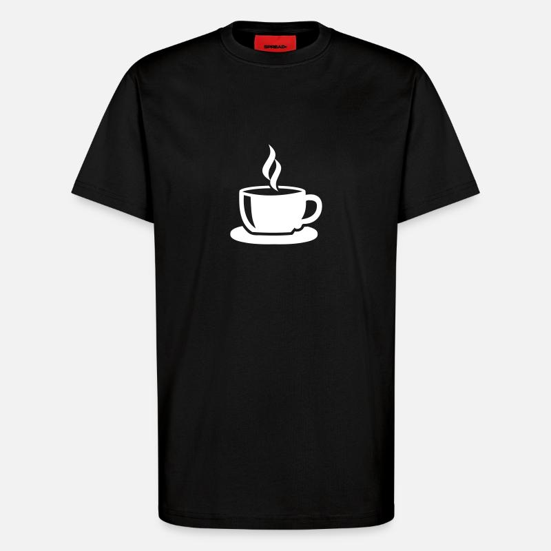 Kaffee - T-Shirt - made by SPREAD - SOLID BLACK