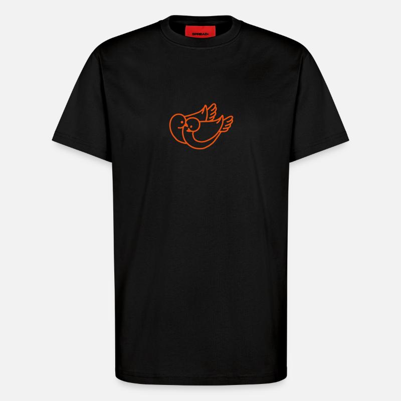 Tauben - T-Shirt - made by SPREAD - SOLID BLACK