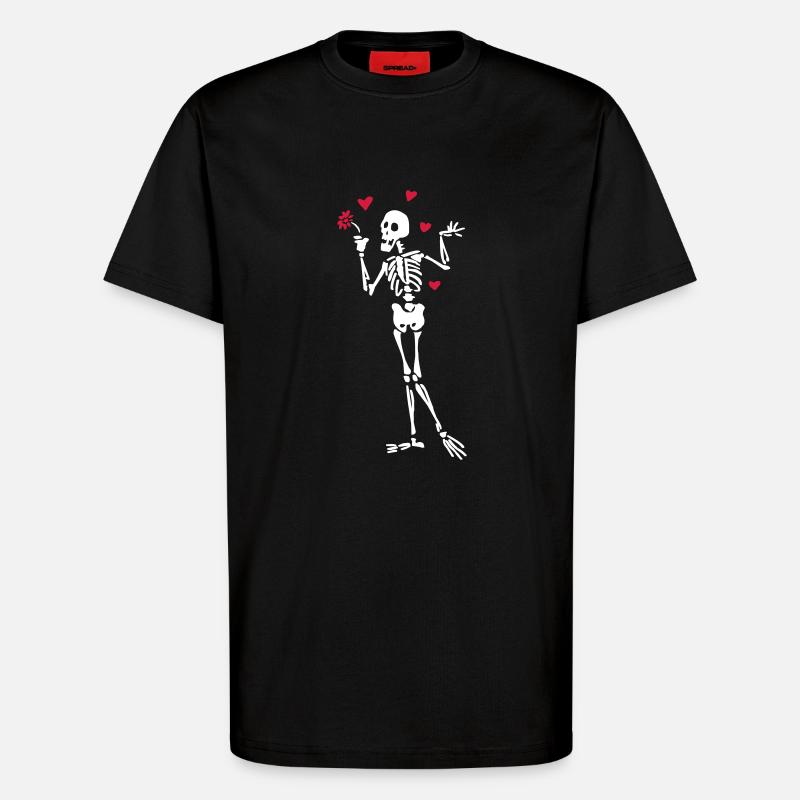 Skeleton-Liebhaber - T-Shirt - made by SPREAD - SOLID BLACK