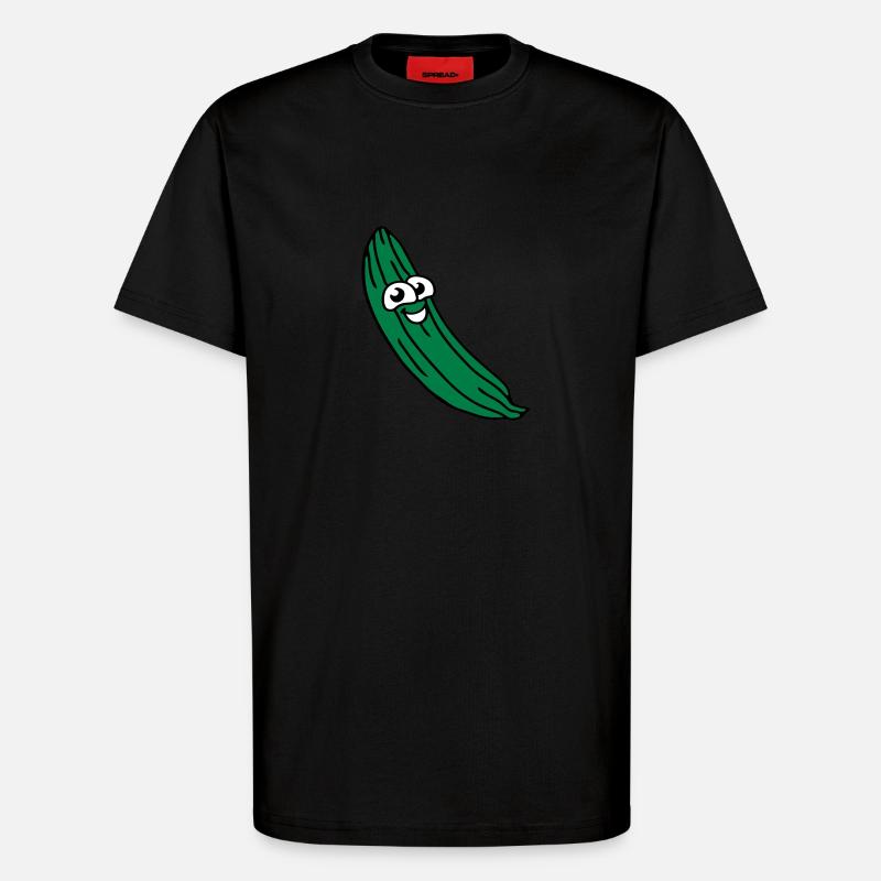 sweet cucumber - T-Shirt - made by SPREAD - SOLID BLACK