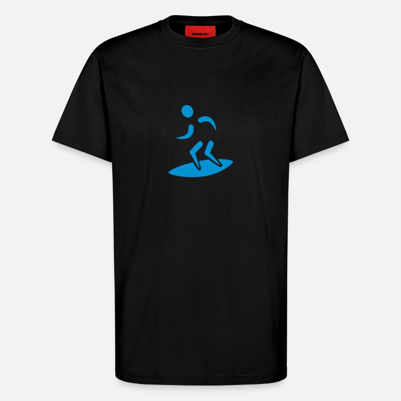 Surfer - T-Shirt - made by SPREAD - SOLID BLACK