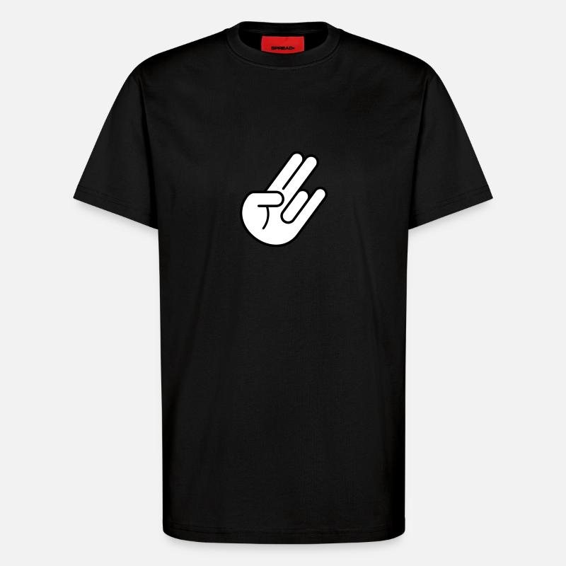 JDM main 2c - T-shirt bio décontracté fabriqué en UE - SOLID BLACK