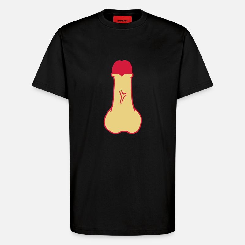 bite penis queue sexe - T-shirt bio décontracté fabriqué en UE - SOLID BLACK