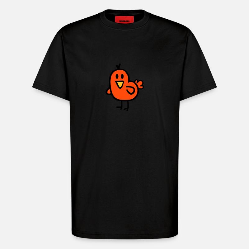 Bird - T-Shirt - made by SPREAD - SOLID BLACK