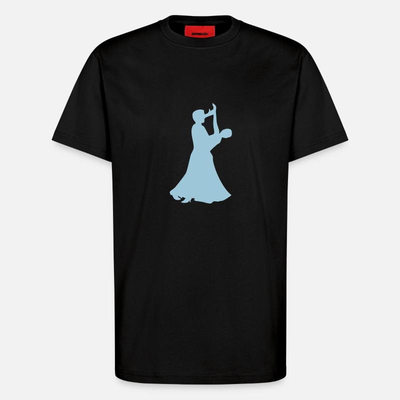 Danser - T-shirt bio décontracté fabriqué en UE - SOLID BLACK