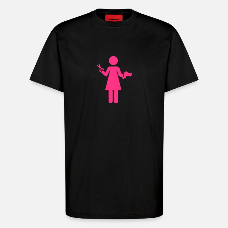 Friseur - T-Shirt - made by SPREAD - SOLID BLACK