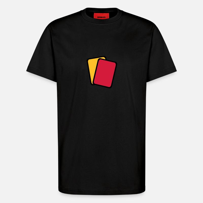 Carton rouge jaune - T-shirt bio décontracté fabriqué en UE - SOLID BLACK