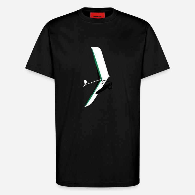 Hängegleiter / Hangglider / Drachen Atos - T-Shirt - made by SPREAD - SOLID BLACK