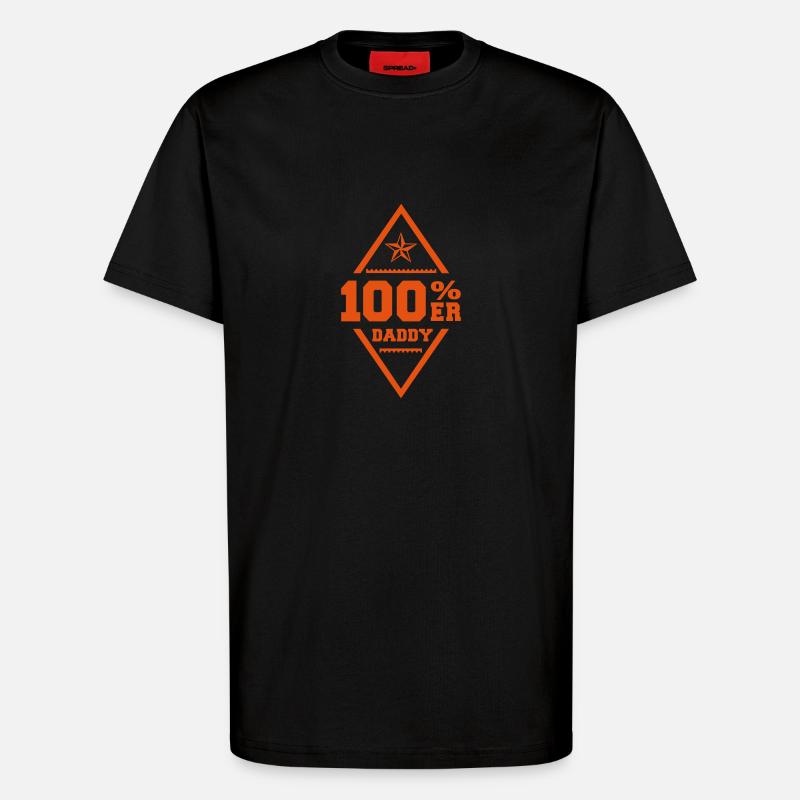 100% Daddy - T-Shirt - made by SPREAD - SOLID BLACK