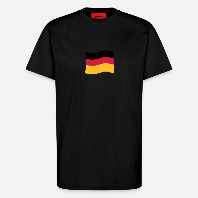 deutschlandfahne - T-Shirt - made by SPREAD - SOLID BLACK
