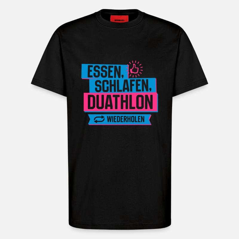 Hobby Duathlon - T-Shirt - made by SPREAD - SOLID BLACK