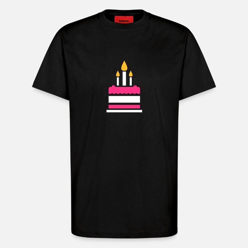 Cake - T-Shirt - made by SPREAD - SOLID BLACK