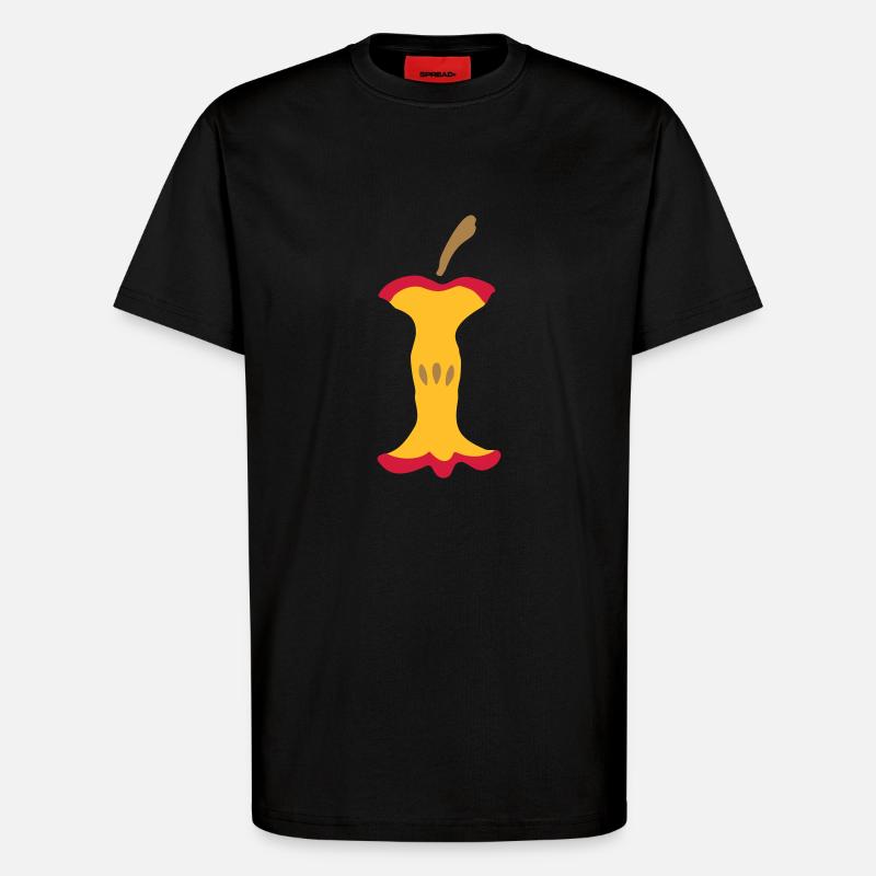 Apfel - Apfelgriebsch - T-Shirt - made by SPREAD - SOLID BLACK