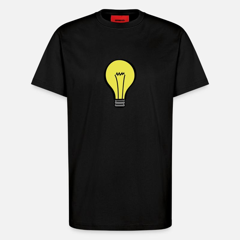 Glühbirne - T-Shirt - made by SPREAD - SOLID BLACK