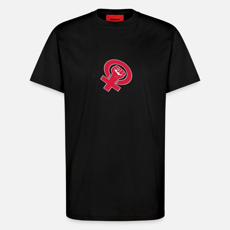 feministin - T-Shirt - made by SPREAD - SOLID BLACK