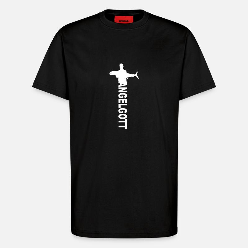 Angeln - T-Shirt - made by SPREAD - SOLID BLACK