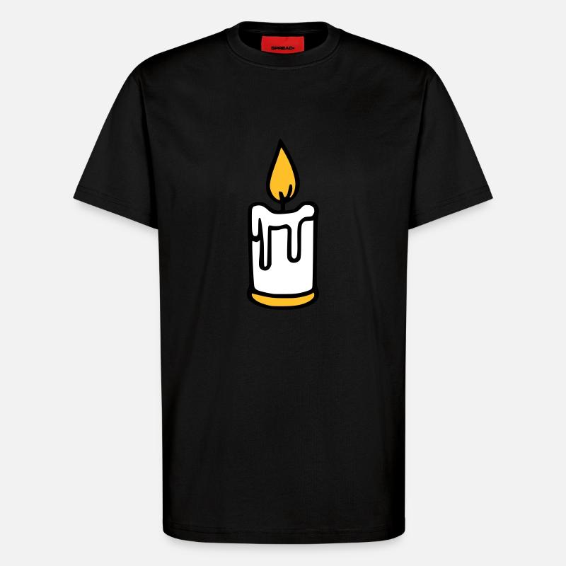 Kerze - T-Shirt - made by SPREAD - SOLID BLACK