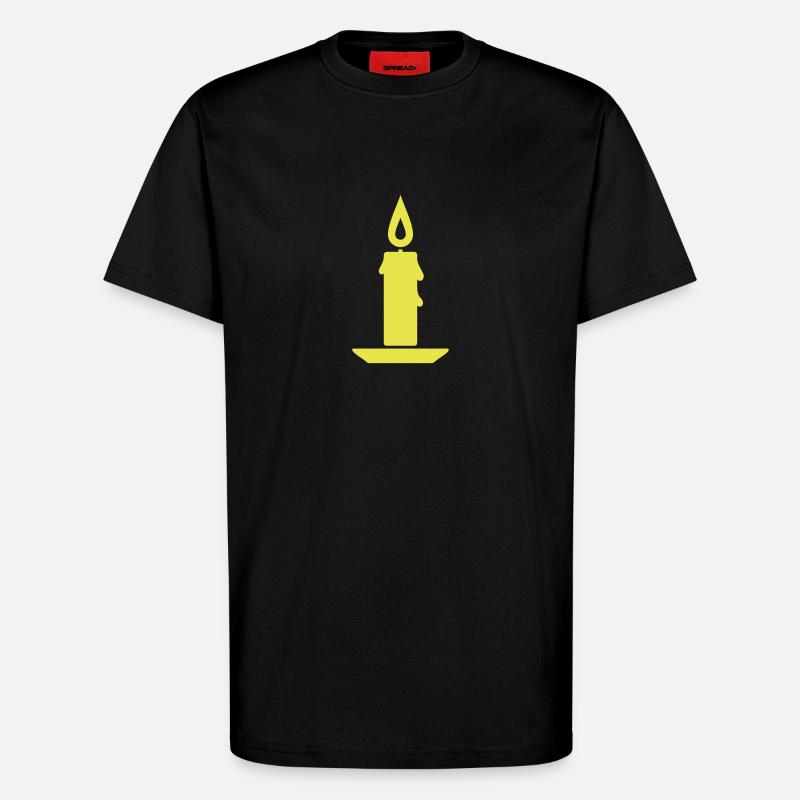 Kerze - T-Shirt - made by SPREAD - SOLID BLACK