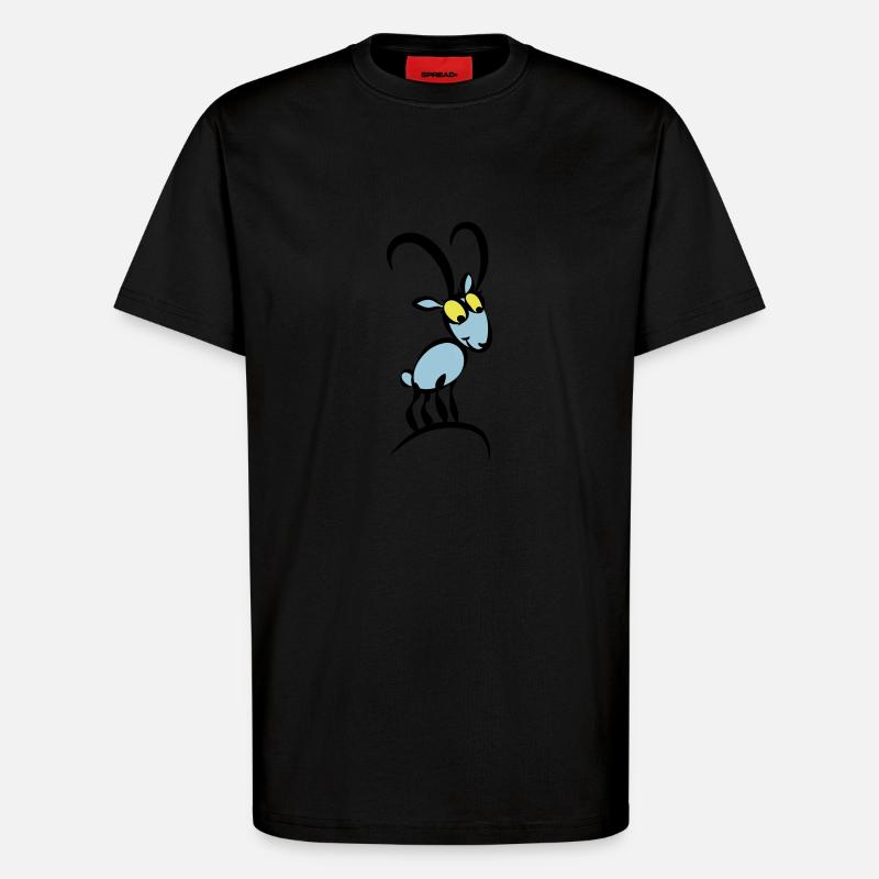 Steinbocky - T-Shirt - made by SPREAD - SOLID BLACK