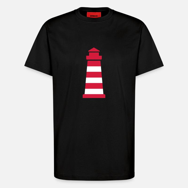 Lighthouse - T-Shirt - made by SPREAD - SOLID BLACK