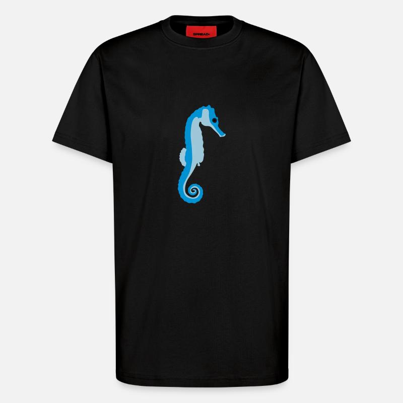 seepferdchen_082012_a_3c - T-Shirt - made by SPREAD - SOLID BLACK