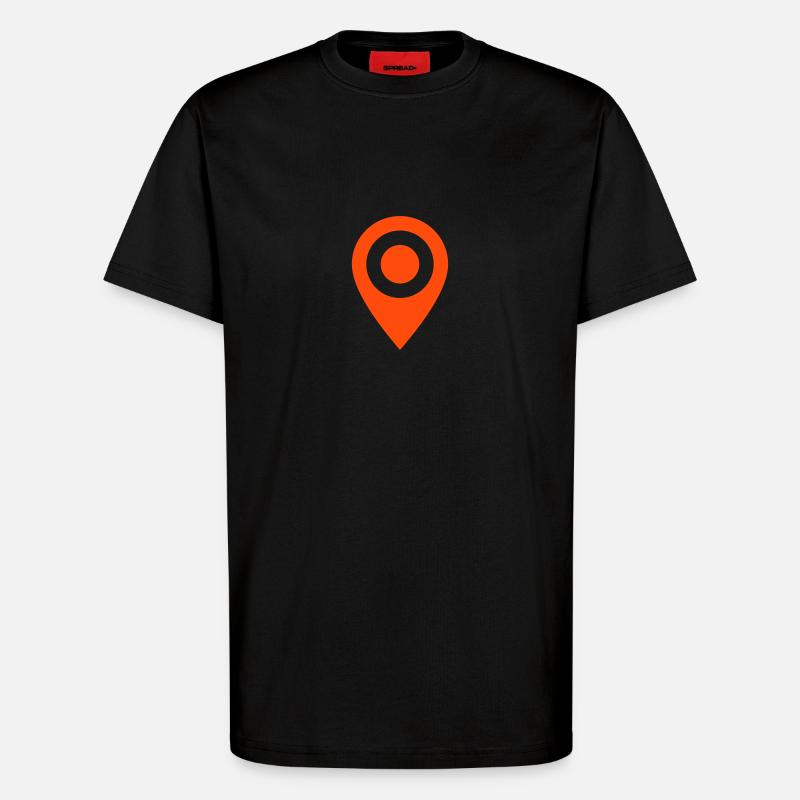 Map pointer - T-Shirt - made by SPREAD - SOLID BLACK