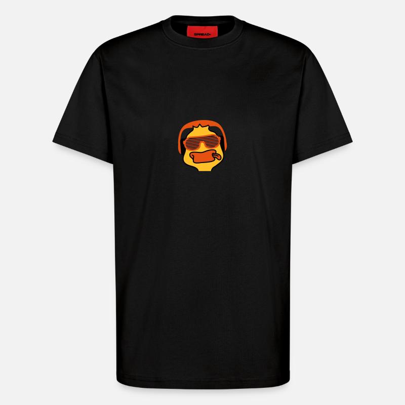 Party Duck - T-Shirt - made by SPREAD - SOLID BLACK