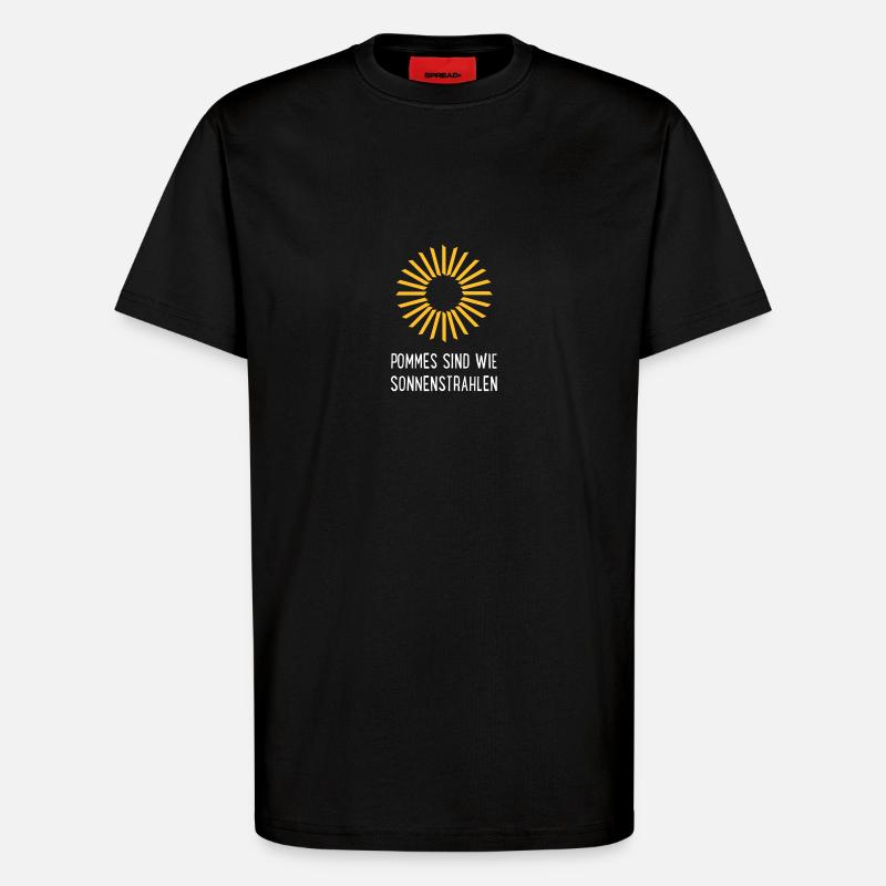Pommes - T-Shirt - made by SPREAD - SOLID BLACK