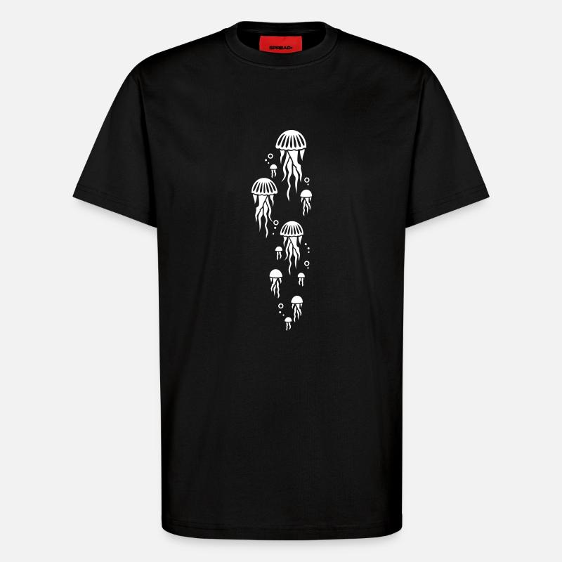 Quallen - T-Shirt - made by SPREAD - SOLID BLACK