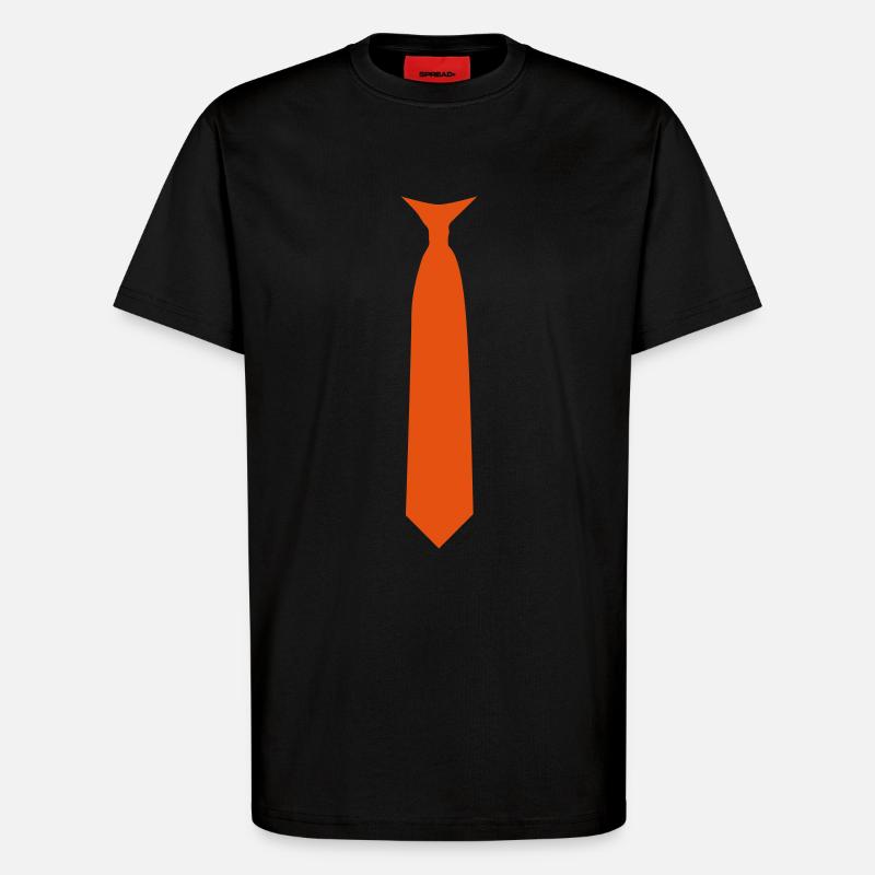 Krawatte - T-Shirt - made by SPREAD - SOLID BLACK