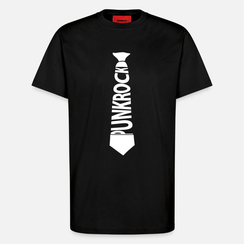 Punkrock Schlips - T-Shirt - made by SPREAD - SOLID BLACK