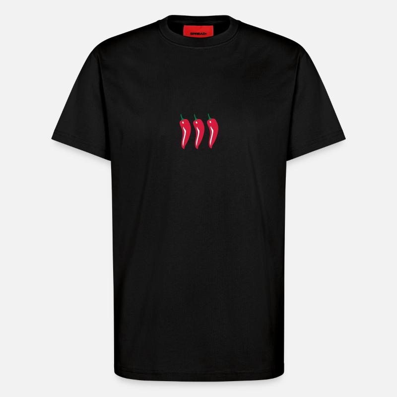 pepperoni - T-shirt bio décontracté fabriqué en UE - SOLID BLACK