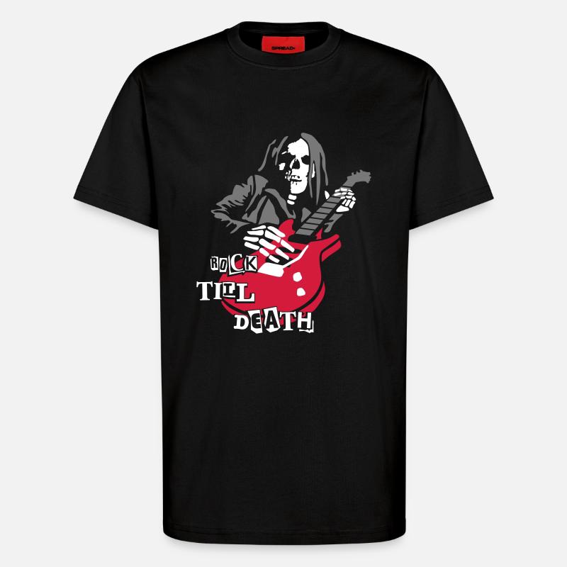 dead_guitar_player_2 - T-Shirt - made by SPREAD - SOLID BLACK
