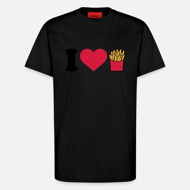 Pommes - T-Shirt - made by SPREAD - SOLID BLACK